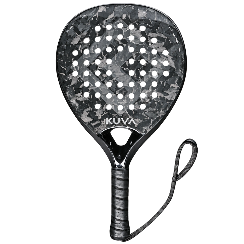 KUVA Stealth Teardrop – all-court teardrop padel racket with 18K forged carbon finish