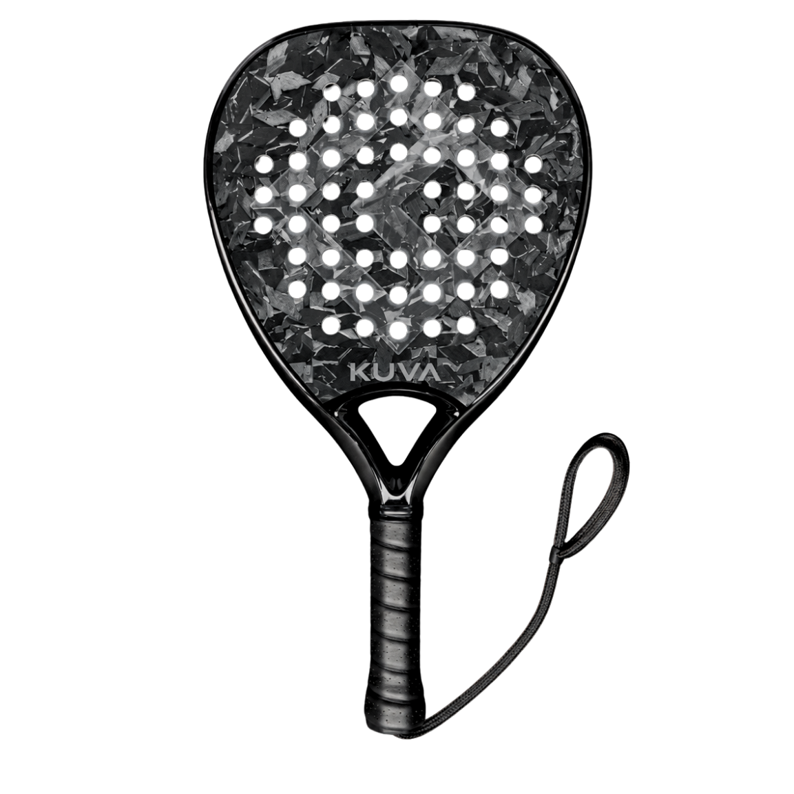 KUVA Stealth Diamond – diamond-shaped 18K forged carbon padel racket in matte black