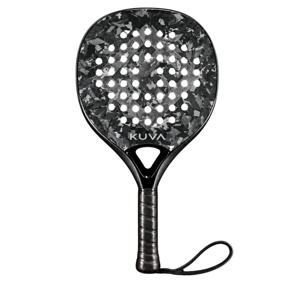 KUVA Stealth Round – round control padel racket with raw matte forged carbon finish