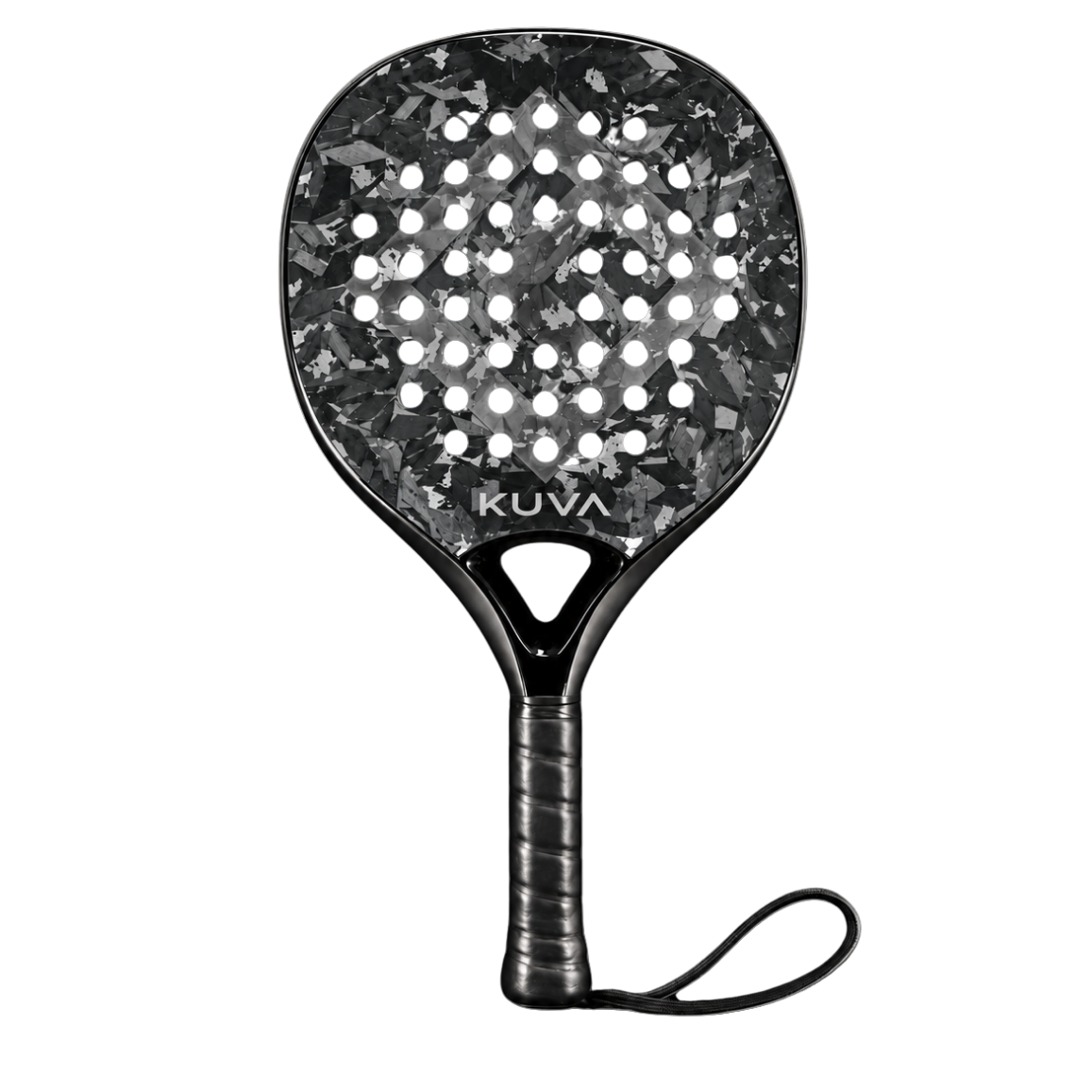 KUVA Stealth Round – round control padel racket with raw matte forged carbon finish