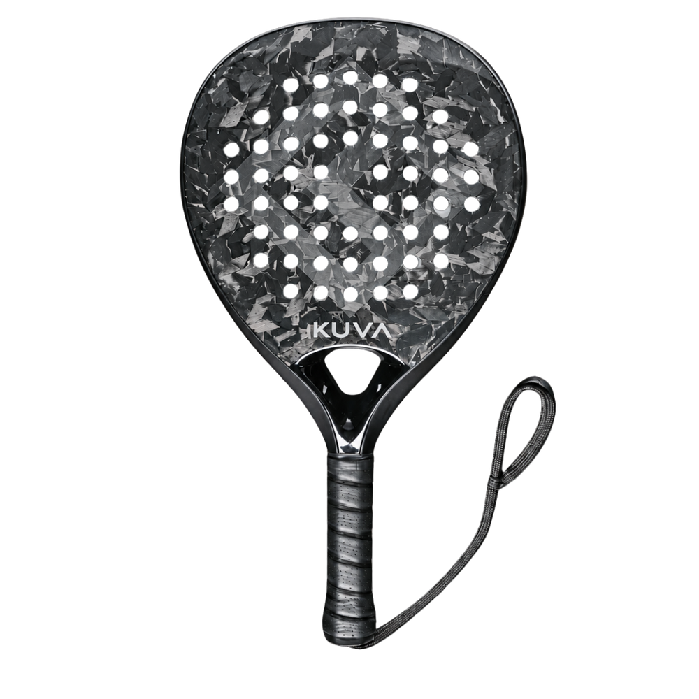 KUVA Stealth Teardrop – all-court teardrop padel racket with 18K forged carbon finish