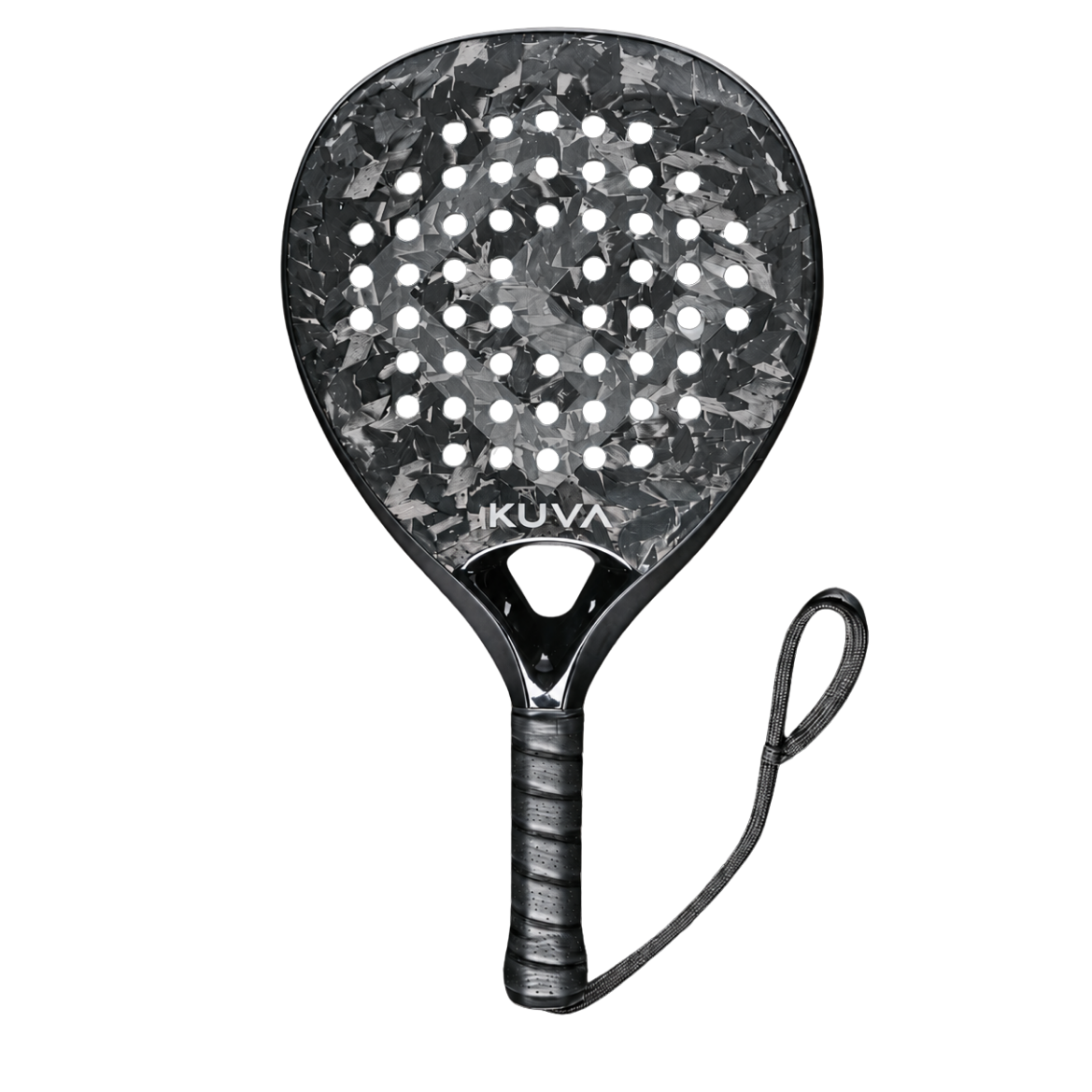 KUVA Stealth Teardrop – all-court teardrop padel racket with 18K forged carbon finish